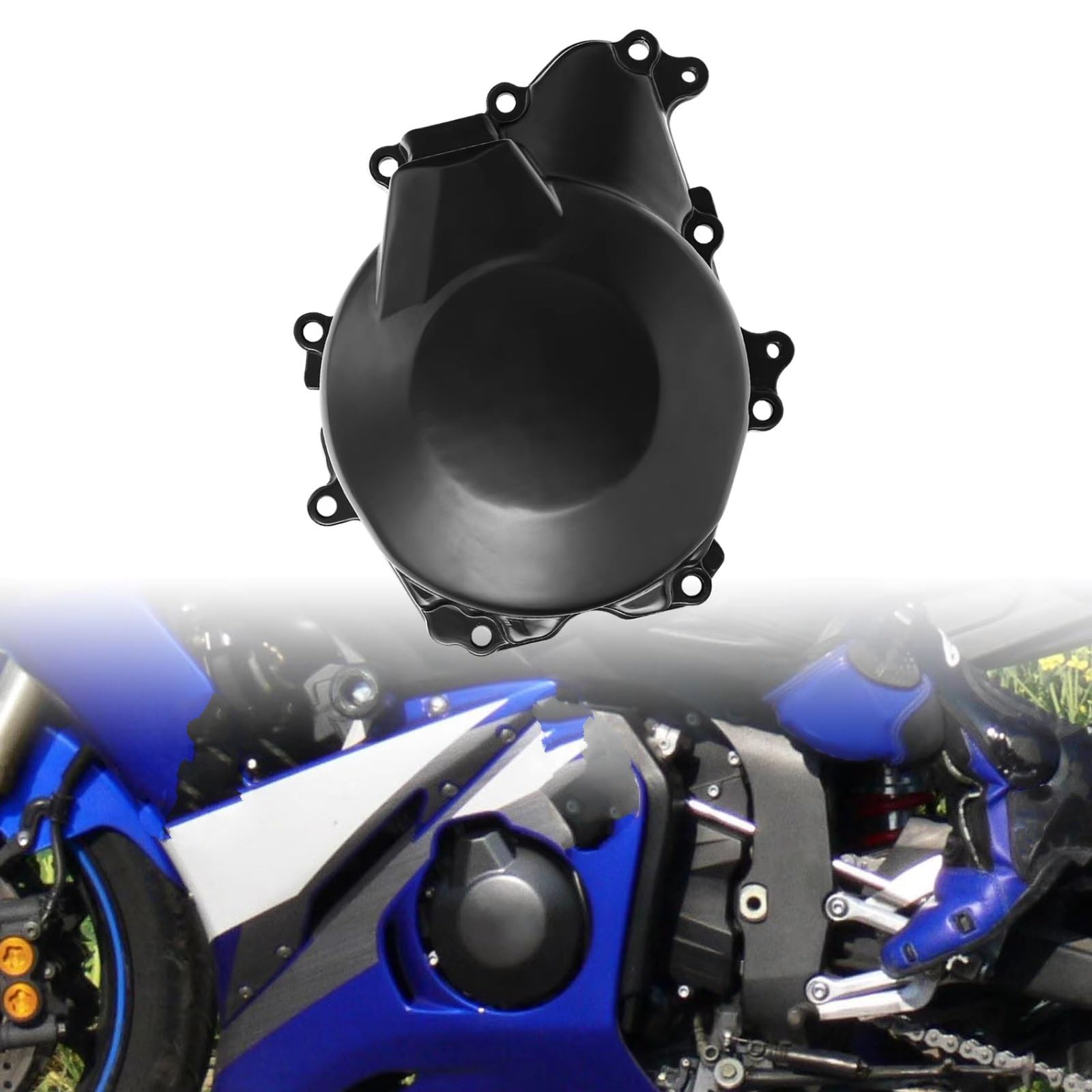 Alloggiamento Statore Moto Compatibile Con Yamaha Per YZF-R6 2003 2004 2005 Per R6S 2006 2007 2008 2009 2010 Motore Sinistro Statore Copertura Carter Parti Ricambio