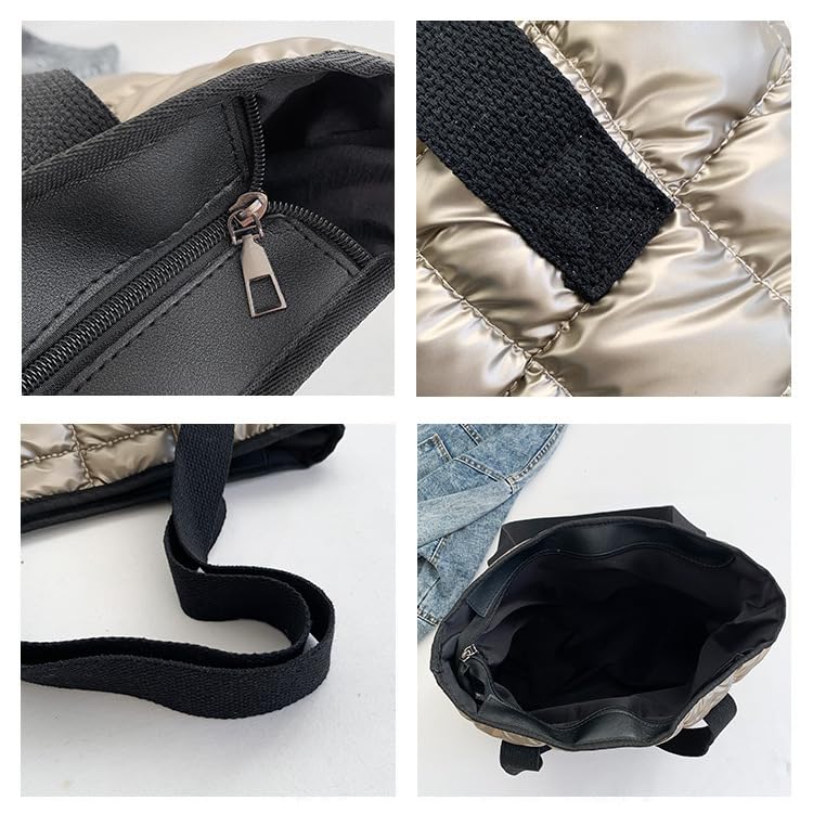 Bolsa Tote Acolchada SMAROICE Negra con Cierre miniatura 5
