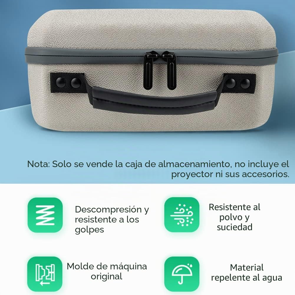 Funda rígida de Viaje para proyector Samsung The Freestyle, Funda de Transporte Compatible con proyector portátil Inteligente Samsung, Gris