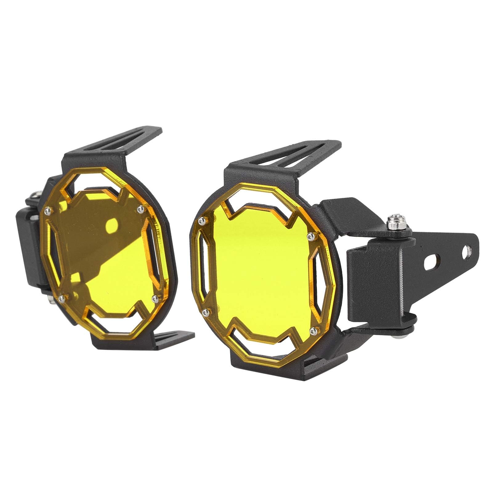 Osłona przeciwmgielna, 1K6941005S 1K6941006S Motocykl Osłona przeciwmgielna Osłona ochronna Osłona lampy LED Pasuje do R1200GS / R1250GS Adventure LC(żółty)