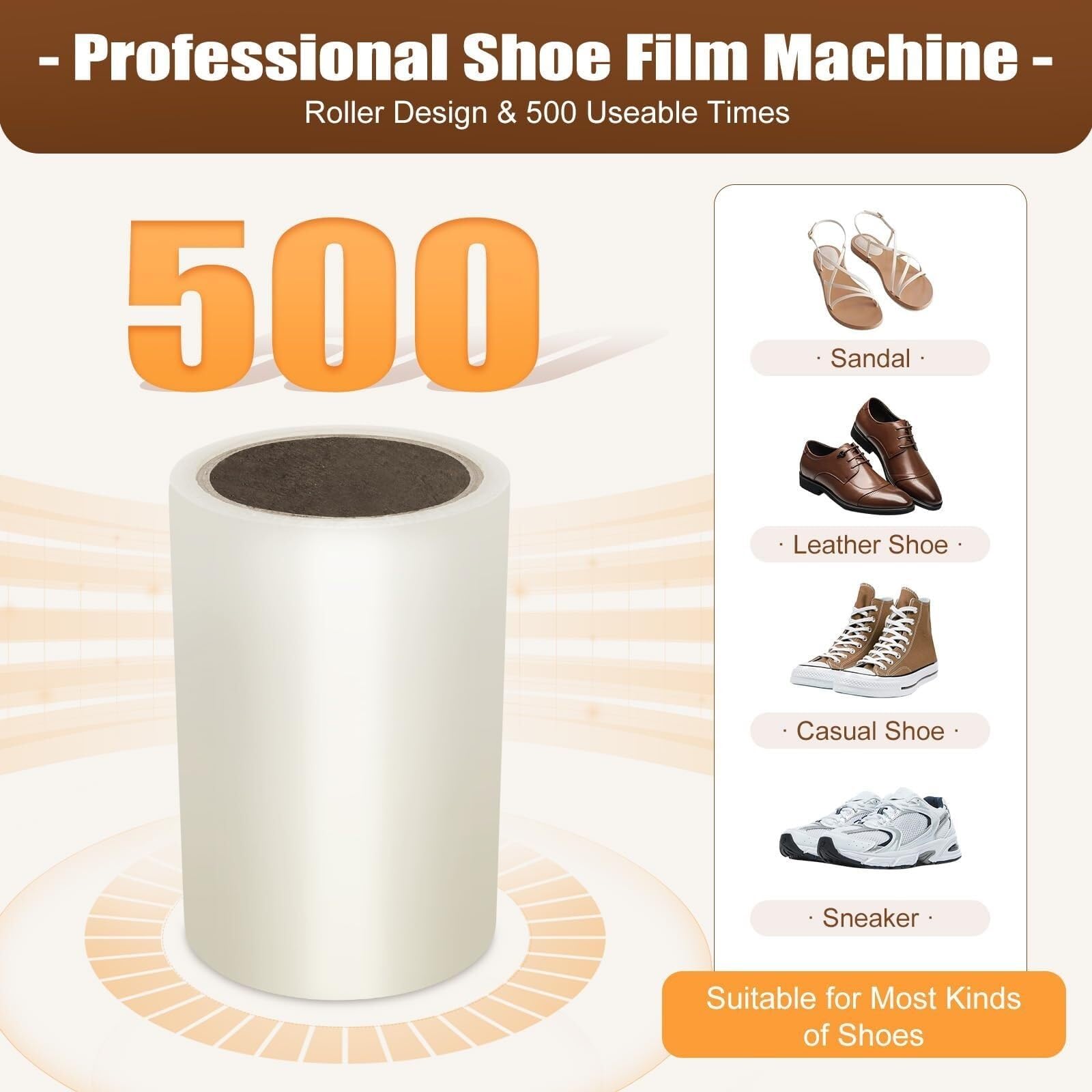 Dispensador automático de fundas de zapatos con 2 rollos de película para zapatos, aplicador portátil manos libres, protector de suelo antideslizante para entrada de casa, oficina, taller
