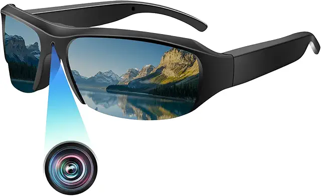 Lunettes Espion Caméra HD - Mini Caméra Cachée Portable pour Sports Extérieurs
