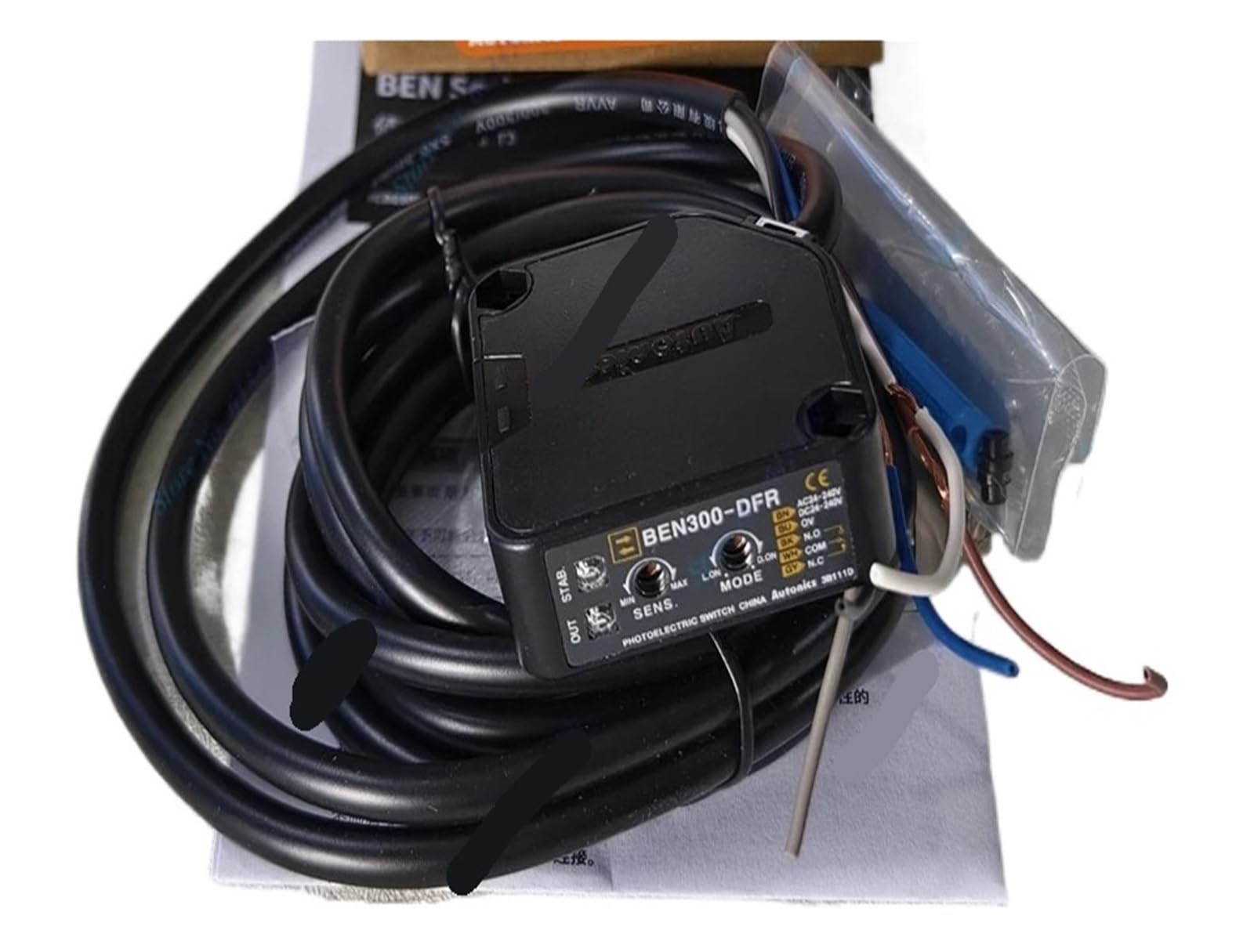 XDDQWSWA 1PC BEN300-DFR Photoelectric Switch Sensor