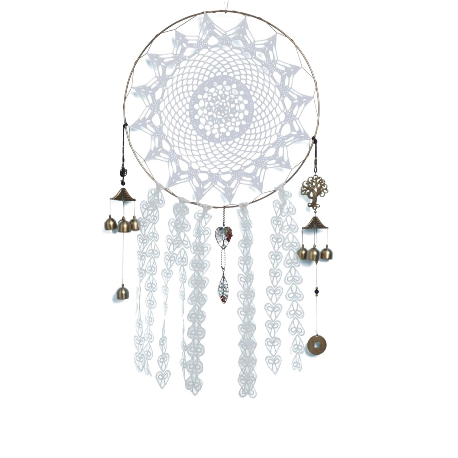 Large Pendant Dreamcatcher Vintage Dream Catcher Wall Hanging Bronze Wind Chimes Home Decorations for Bedroom