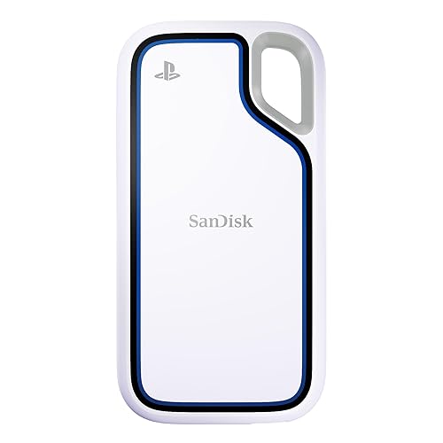 SanDisk 1TB Extreme Portable SSD, Officially Licensed for PlayStation 5 Console and PC - up to 1000MB/s, USB-C, USB 3.2 Gen 2, Drop Protection - External Solid State Drive - SDSSDE62P-1T00-G25 - 1TB