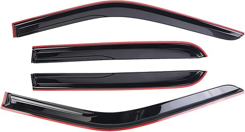 Miniatura 3 de SONTIAN Viseras de ventana con cinta lateral para Ford F-150 SuperCrew Cab 2015-2022, solo protectores de lluvia para camiones, deflectores de