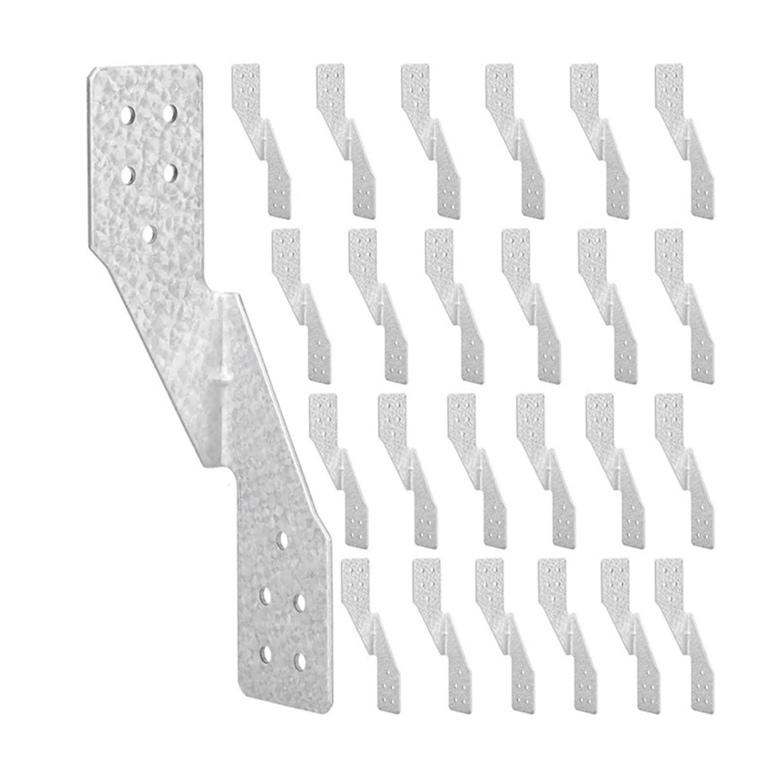 Superhao Hurricane Tie 25Pcs Hurricane Tie Galvanized Hurricane Straps Strong Tie Brackets Ties for Wood Rafters Trusses
