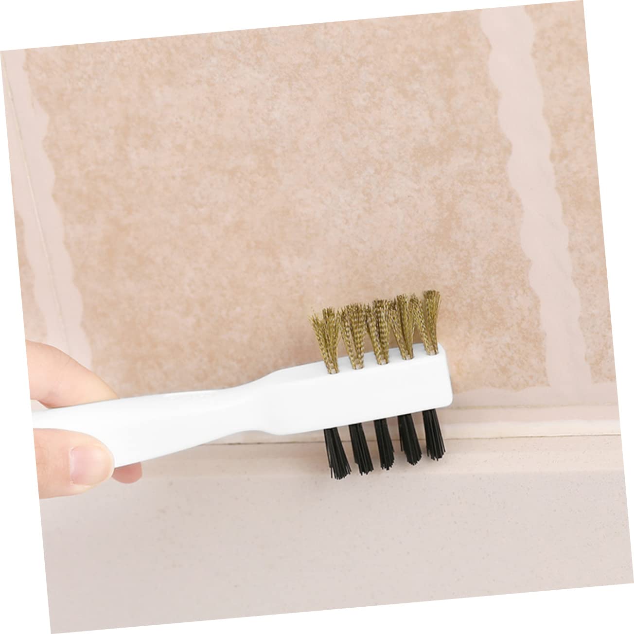 HOMOCONO 4pcs Wire Brush Gas Stove Cleaner Scraper Heavy Duty Scrub Brush Handle for Kitchen Cleaning for Unclogging Gas Cleaning Crevices Household Tool