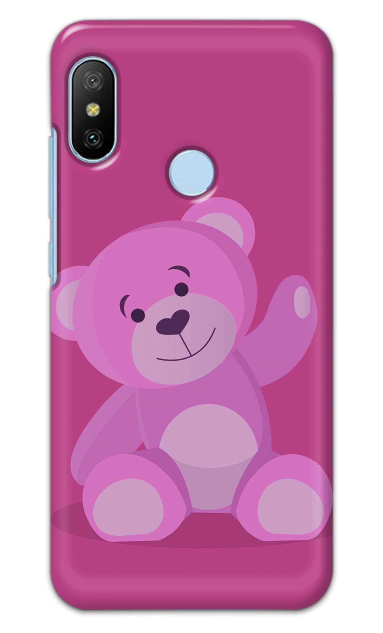 RGSVCasesTeddy Bear Waving Hand Printed Designer Hard Back Case Cover for Xiaomi Mi A2 -(BT) RSV2003