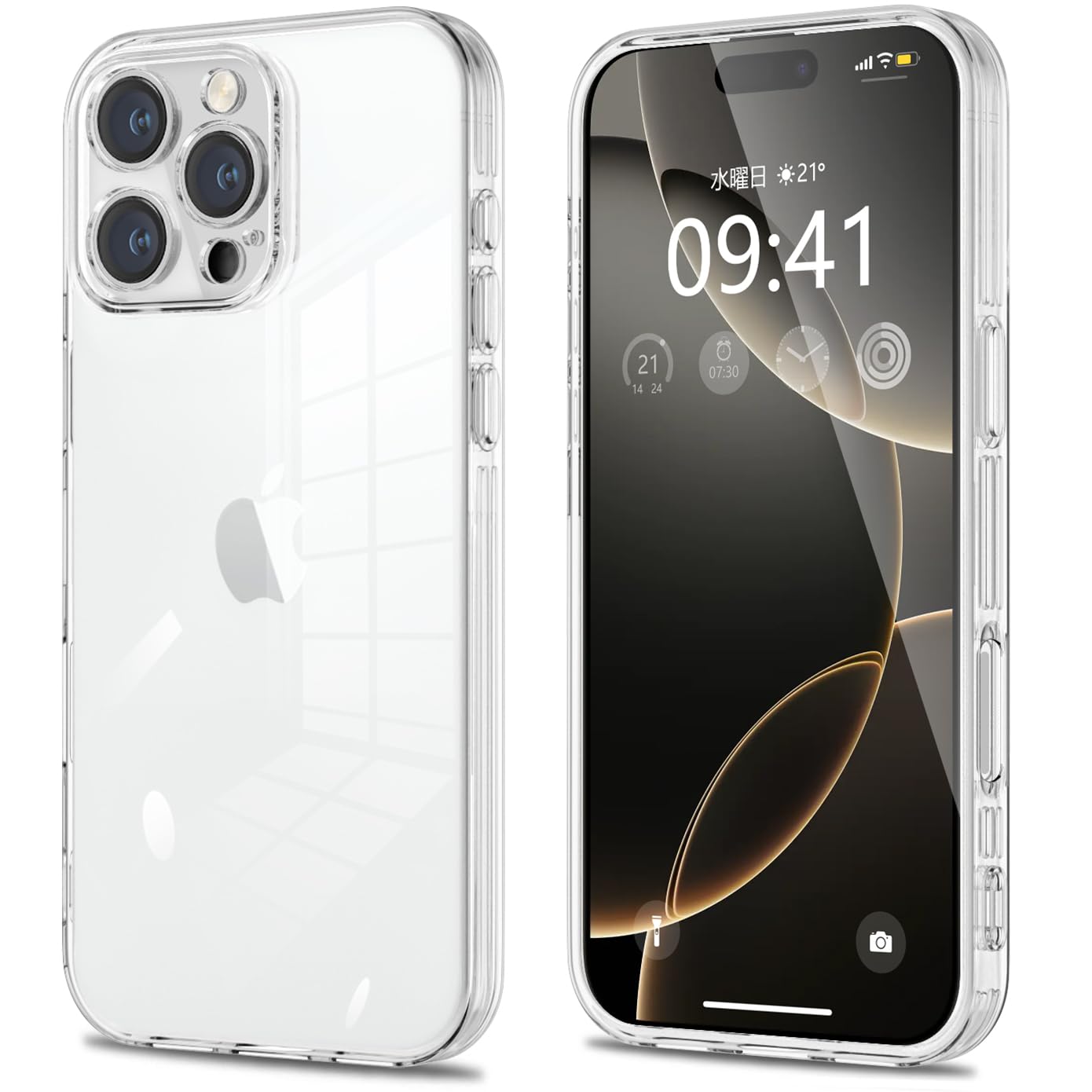 iPhone16 Pro Max 用 ケース クリア カメラ保護 いphone16 Pro Max スマホケース 全透明 薄型 TPU 軽量 変形防止 人気 スリム ソフト アイフォン 16 Pro Max カバー 衝撃吸収 ストラップホール付き(クリア)