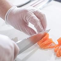 Vista 3 de Jointown Basic Medical - Guantes de examen de vinilo transparente, sin látex y sin polvo, VGPF-3004 (caja de 1000), extra grandes