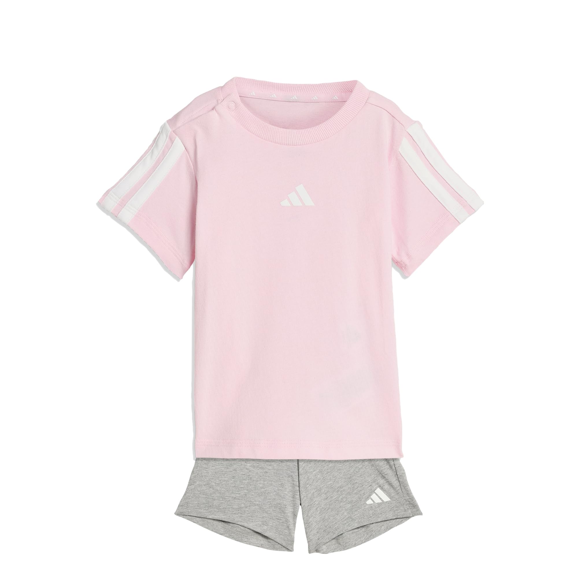 adidas Unisex Baby ESSENTIALS T-SHIRT SET, clear pink/white/white, 9-12 Months