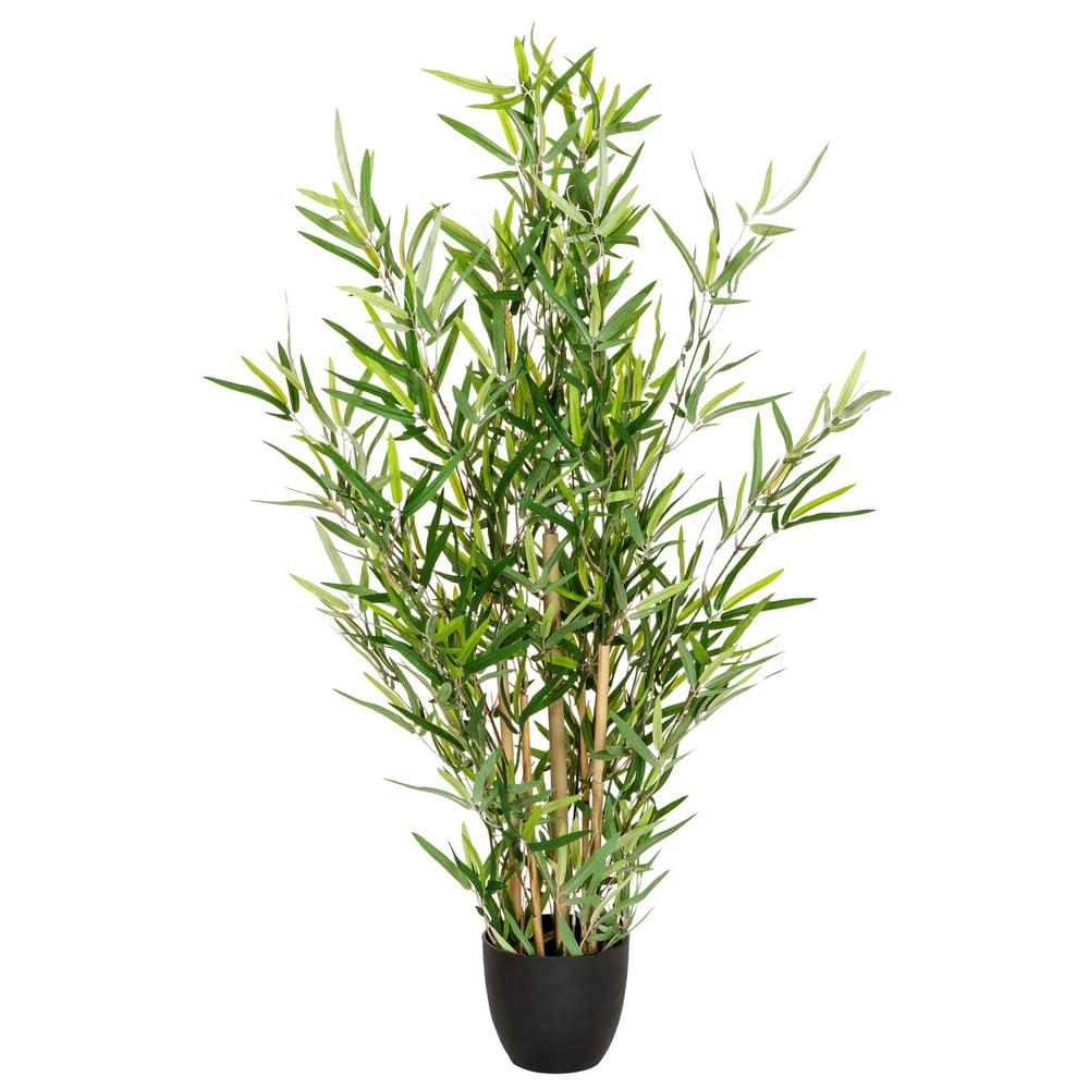 hjh OFFICE Planta Artificial Mini Bamboo Altura 100 cm Árbol de Bambú Artificial Verde Deco Planta de Interior Artificial, 871005