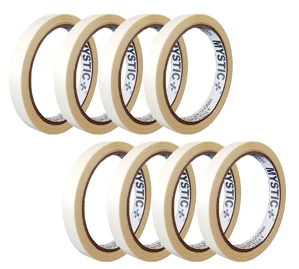 MYSTIC Masking Tape 12mm X 20 Meter, Masking Tape Pack of 8, for Drawing, Painting, Carpentering, Tailoring, Denting & painting, DIY crafts, Designing, Model making and Fabrication (12mm, 8.00) (B0CKW5DZ3W) Amazon Price History, Amazon Price Tracker