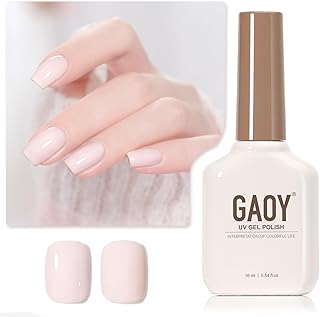 GAOY Pink Gel Nail Polish, 16ml Soak Off Gel Polish, UV Light Cure for Nail Art DIY Manicure at Home, 2082 Barely Pink
