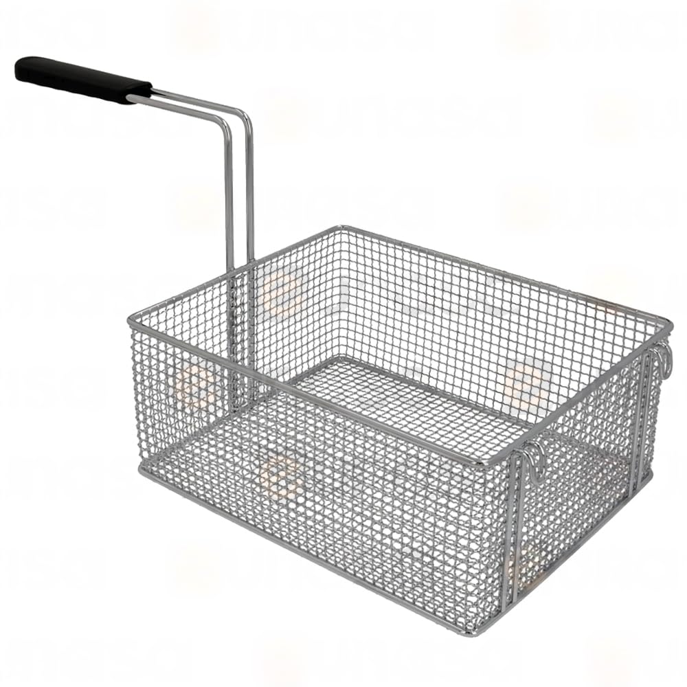 CubetasGastronorm ® Cesta Freidora 235x290x120 Mm Acero Cromado Mango Aislante Repuesto Industrial compatible con Elframo Gas Electrica Hosteleria Cocina Profesional Taller Reparacion y Hogar Pro
