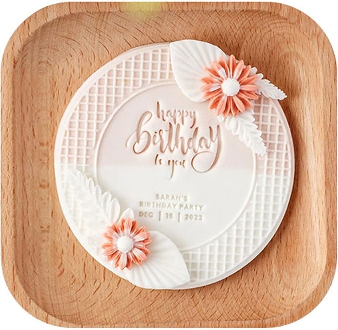 Molde para pastel con diseño redondo de hojas de chocolate miniatura 6