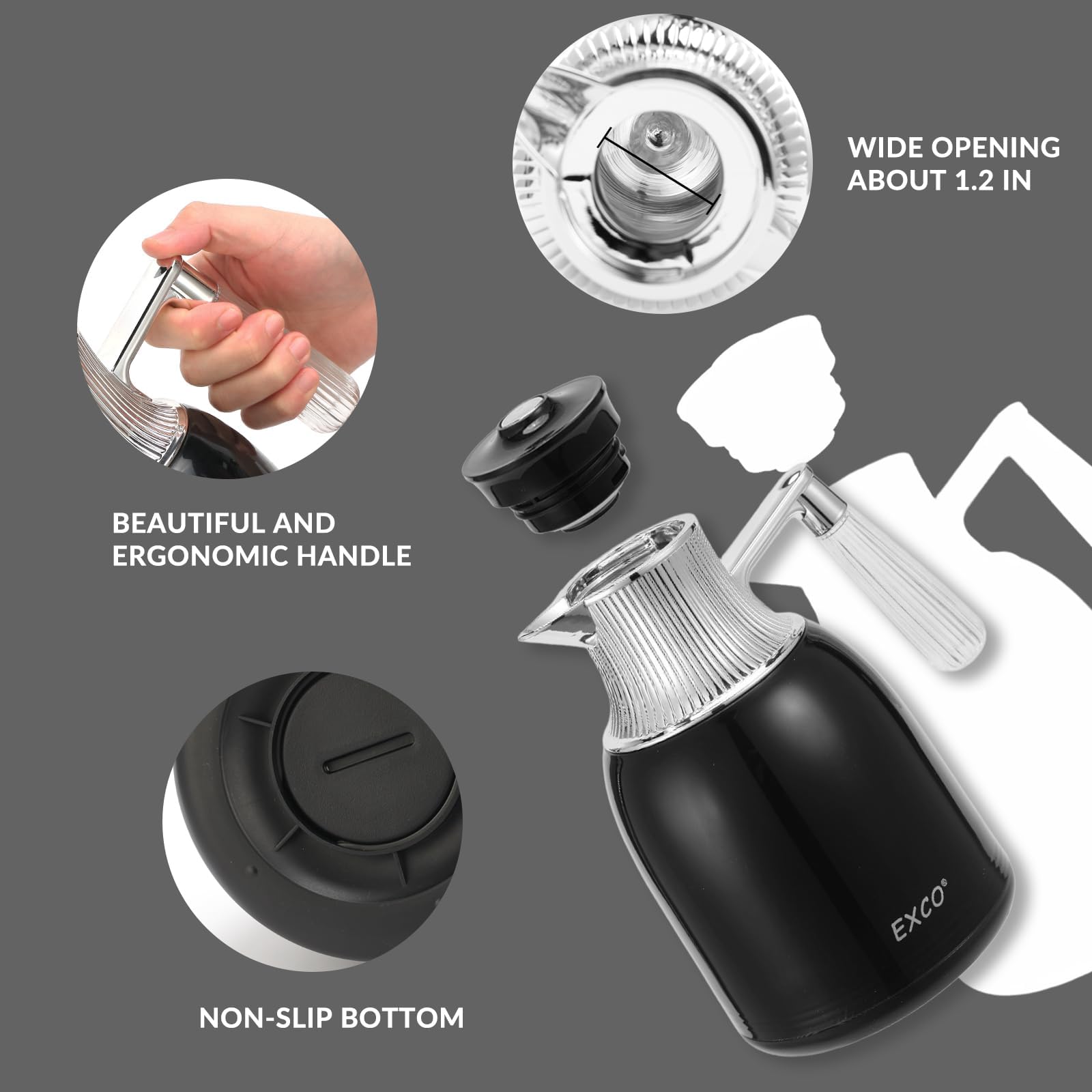 Amazon.com: EXCO 1.0L/34Oz Premium Thermal Coffee Carafe, Glass