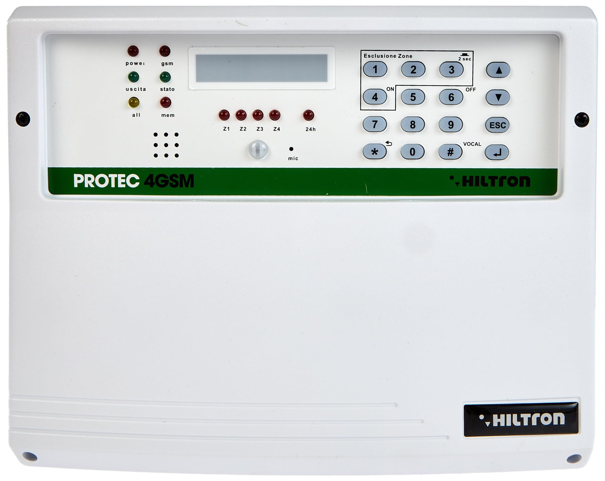 Hiltron Antifurto Kit Cia Protec4 Gsm Sirena 3 Chiavi 2 Ir 3 Zone + 24h