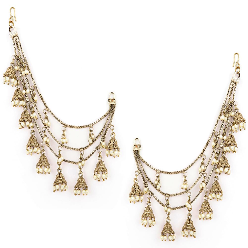 Shining Diva Fashion Latest Stylish Fancy Traditional Bahubali Ear Chain Jhumka Jhumki Earrings For Women Girls (16086er) - Review, Price and Buying Guide