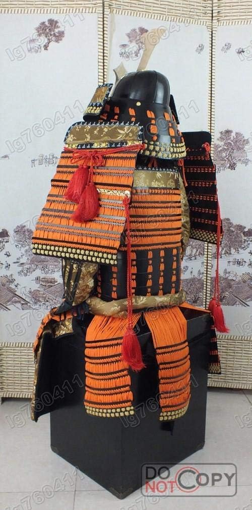 Wearable Japanese Armor Suit Rüstung Samurai Iron and Silk Orange O06