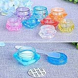 Wopanxye 16 Pack 5g Small Jars, Tiny Cosmetic Containers, 5 Gram Sample Empty Container, 5ml Plastic Travel Size Pot Jar, for Eye Shadow Nails Powder Jewelry Earrings Lotion Cream Make-up Storage - Image 8