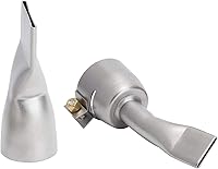 Vista 6 de 2 boquillas planas de pistola de soldadura, aleación de acero inoxidable de 0.787 pulgadas + 1.575 pulgadas, boquilla de pistola de soldadura