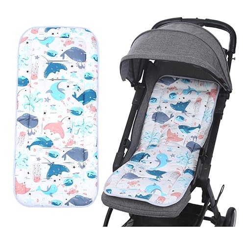 Forro de asiento de cochecito de bebé, tapete universal transpirable para asiento de cochecito de bebé, almohadilla de algodón grueso para cochecito