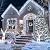JMEXSUSS 250 LED White Christmas String Lights, 91.5ft Extendable Green Wire Christmas Lights Outdoor Waterproof, 8 Modes LED White String Lights Indoor for Tree Wedding Party Garden Patio Decoration