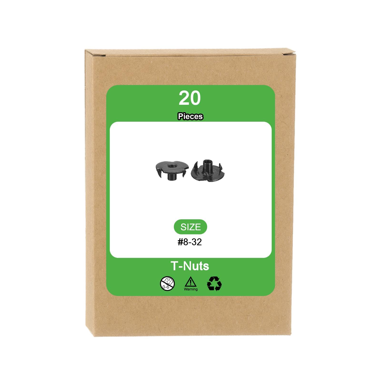 Zinc-Plated T-Nuts - 20 Pack for Woodworking & Climbing -7 Zinc-Plated T-Nuts - 20 Pack for Woodworking & Climbing -7