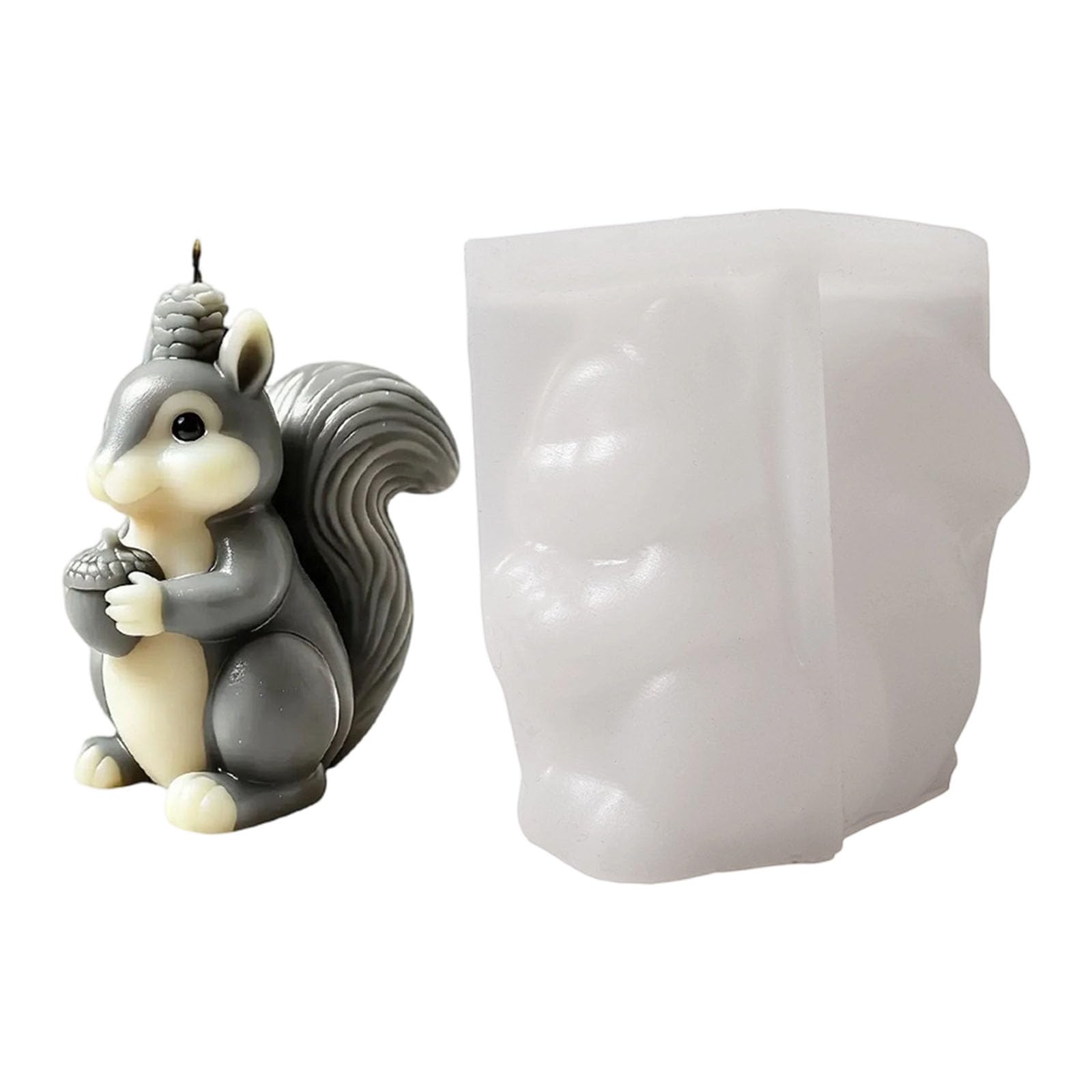 Kaeltsyn Silicone Squirrel for Christmas Craft and Festival Home Decoration Silicone Christmas