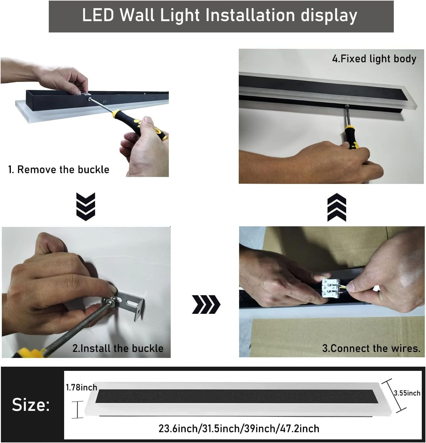 2Pack 39inch Long Outdoor LED Wall Light,30W Waterproof IP65 Warm White 110V led Wall Mount Lighting Fixture Rectangular Black Garage Wall Lights Elegant Frosted White Acrylic Anti Rust.