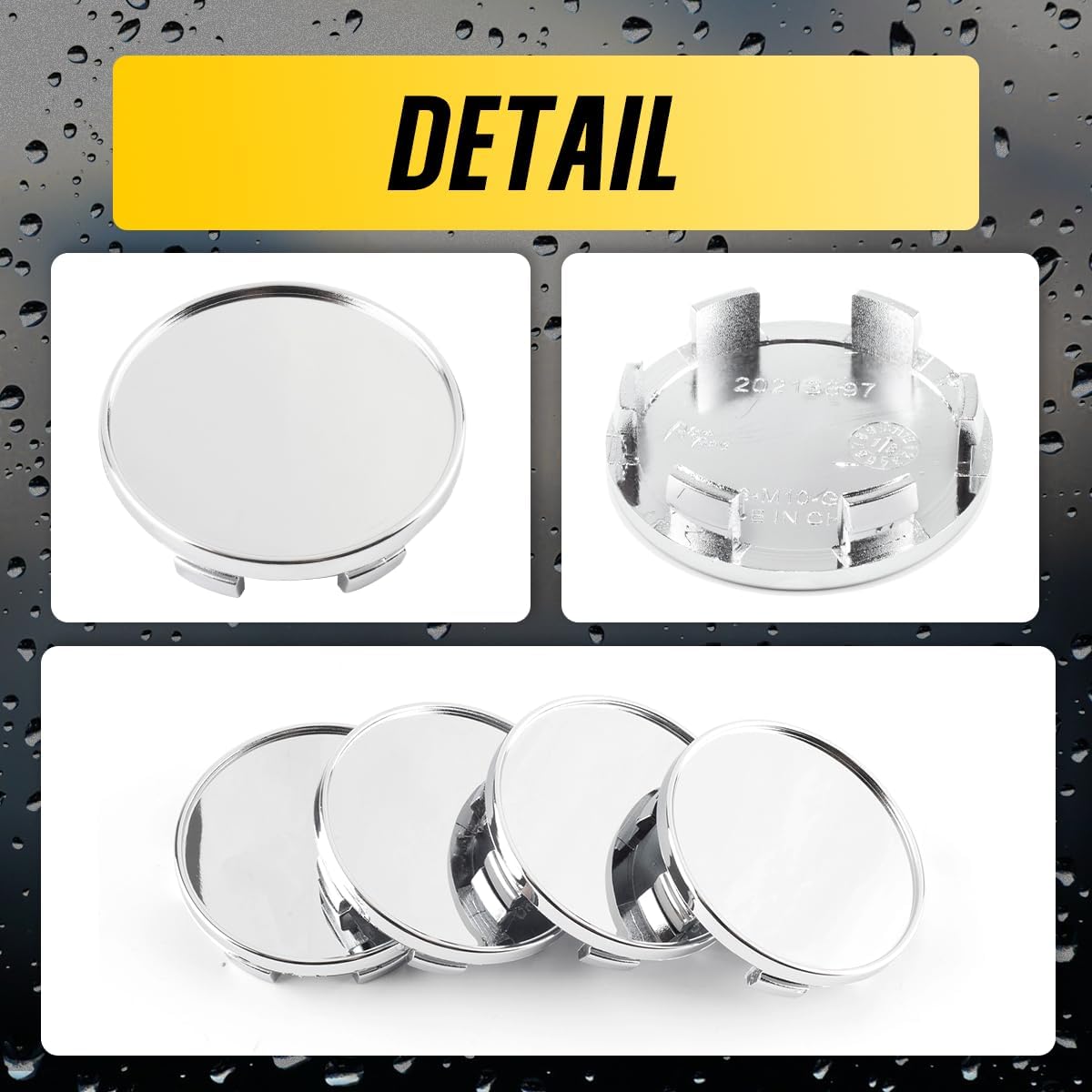 4Pcs Wheel Center Caps for Prius and Sentra Maxima Altima Wheel Rim Outer 54mm(2.13in) Inner 49mm(1.93in) Chrome Hub Caps, Replacement 40342-AU511