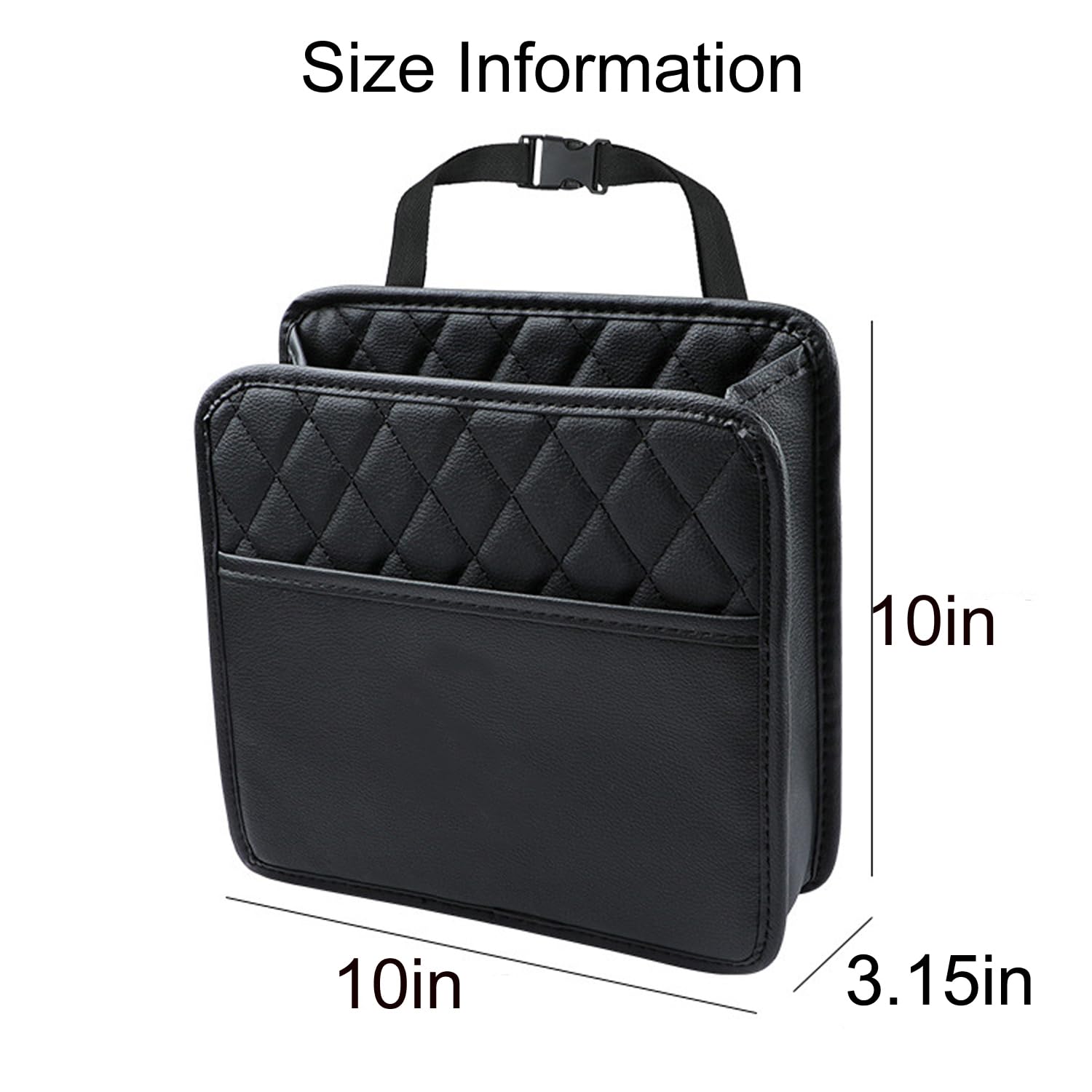 Combleur D'espace Siège Auto - Sac Rangement Noir, Empêche Objets De Tomber - 6