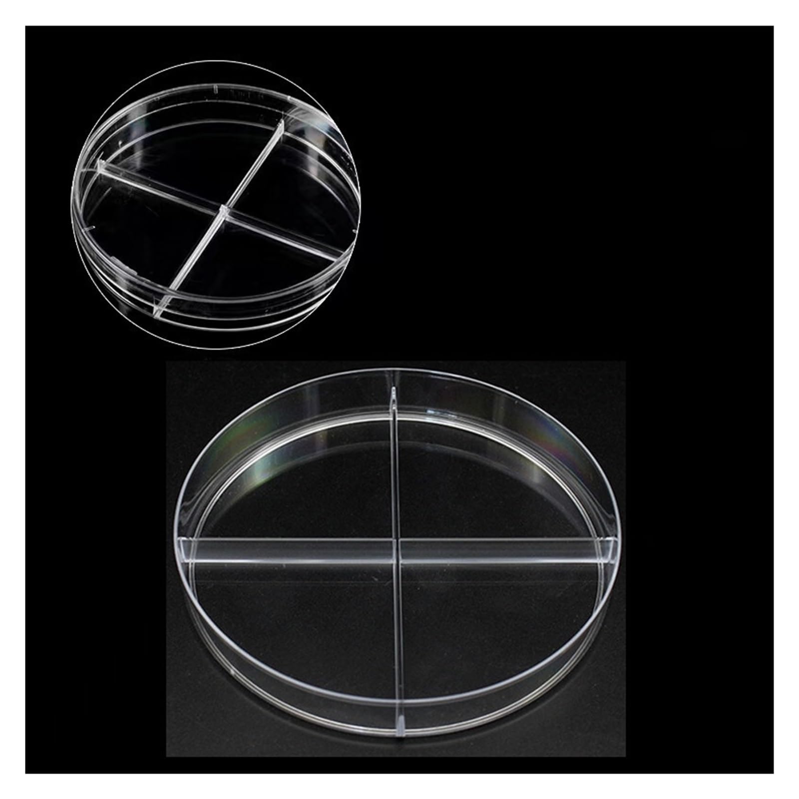 YYJzsw 10 Pz/lotto Laboratorio 4-griglie Una Tantum 90mm Di Plastica Petri Piatto For Esperimenti Di Biologia Scolastica