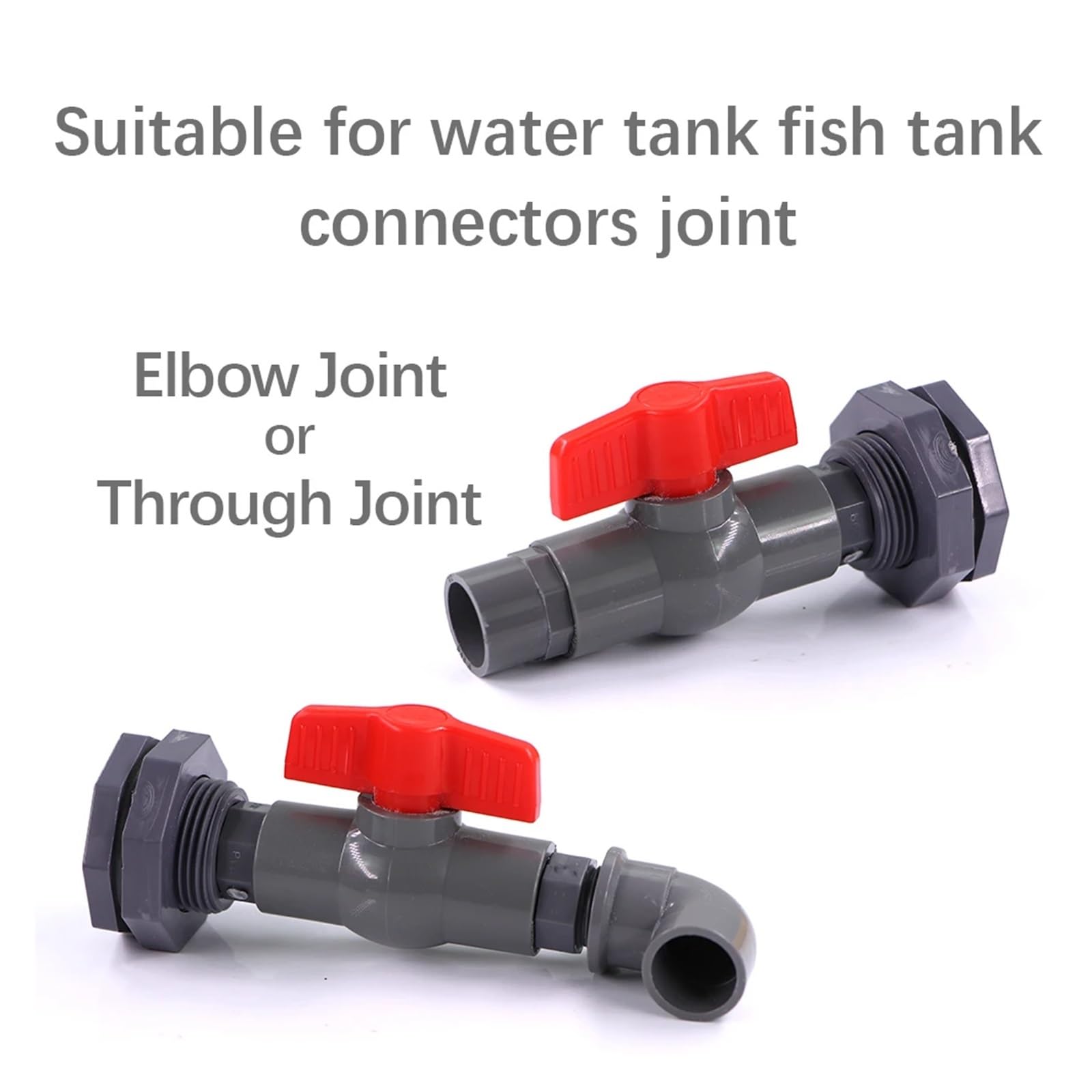 1/2 "3/4" 1 "PVC Ball Ventil Wasser Aquarium Adapter Garten Bewässerung Aquarium Pipeline Einlass Wasser Ablauf Joint Verbinden Reparatur(for 25mm Through,3PCS)