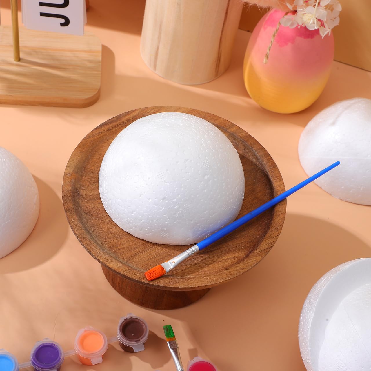 VILLCASE 10 Stück Styropor Halbkugeln 10cm, weiße Schaumstoff Halbkugeln, Styropor Kugel für DIY Bastelmaterialien Weihnachtsbaum Ornamente und Hochzeiten Partys Dekorationenfür DIY-Bastelmaterialien