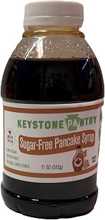 Keystone Pantry Sugar-Free Maple Pancake Syrup with Allulose - Keto Low Carb Diabetic Friendly 11 oz