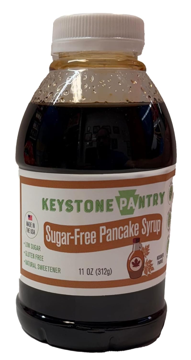 Keystone Pantry Sugar-Free Maple Pancake Syrup with Allulose - Keto Low Carb Diabetic Friendly 11 oz