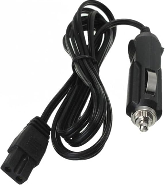 DASNTERED Car Cooler Cool Box Mini Fridge Lead Cable Plug, 2m 12V DC Replacement Car Cooler Cool Box Mini Fridge 2 Pin Lead Plug Power Supply Cable