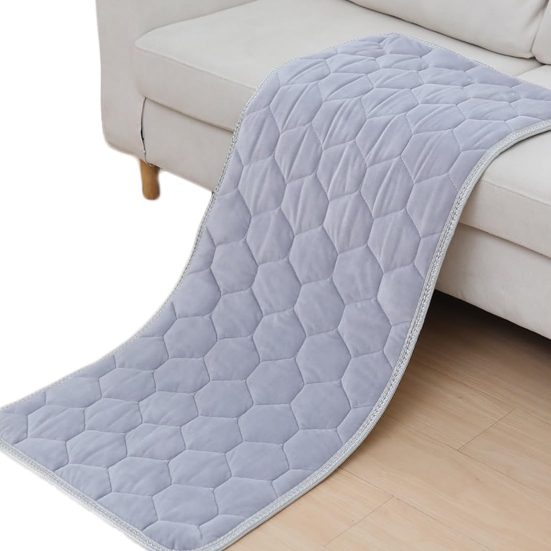 Housse de canapé grise 55x110 cm pour coussins et banquette