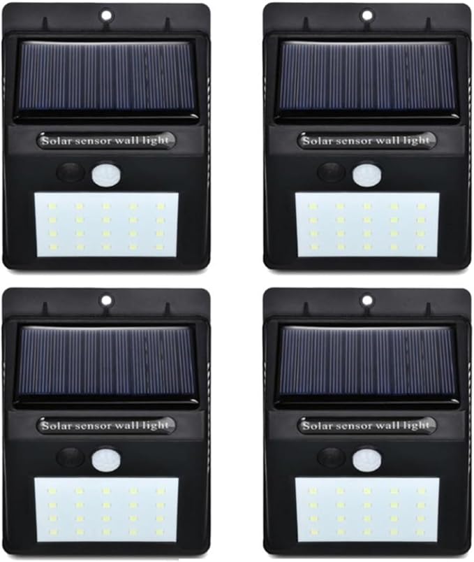 MSEURO 20LED Zonlichtcontrole PIR Bewegingssensor Zonne-energie Straatverlichting Yard Path Home Garden Zonne-energie lamp Wandlamp Lucky (Color : 20LED 6PCS) photo 3