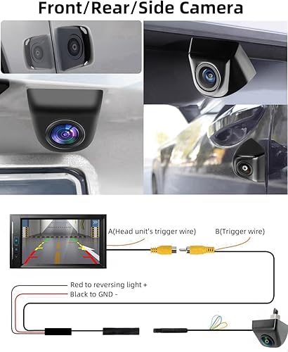Miniatura 5 de AHD1080P Cámara de respaldo para coche, cuerpo resistente de metal IP68, impermeable, cámaras de reversa para automóviles con visión nocturna clara,