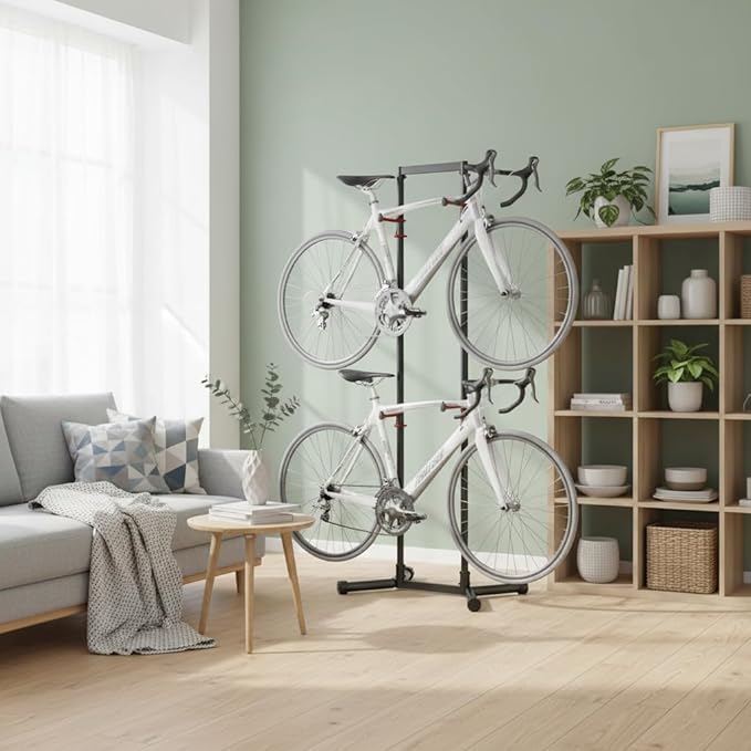 Soporte para Pared 4 Bicicletas Horizontal, 154 lbs, Acero, Negro miniatura 9