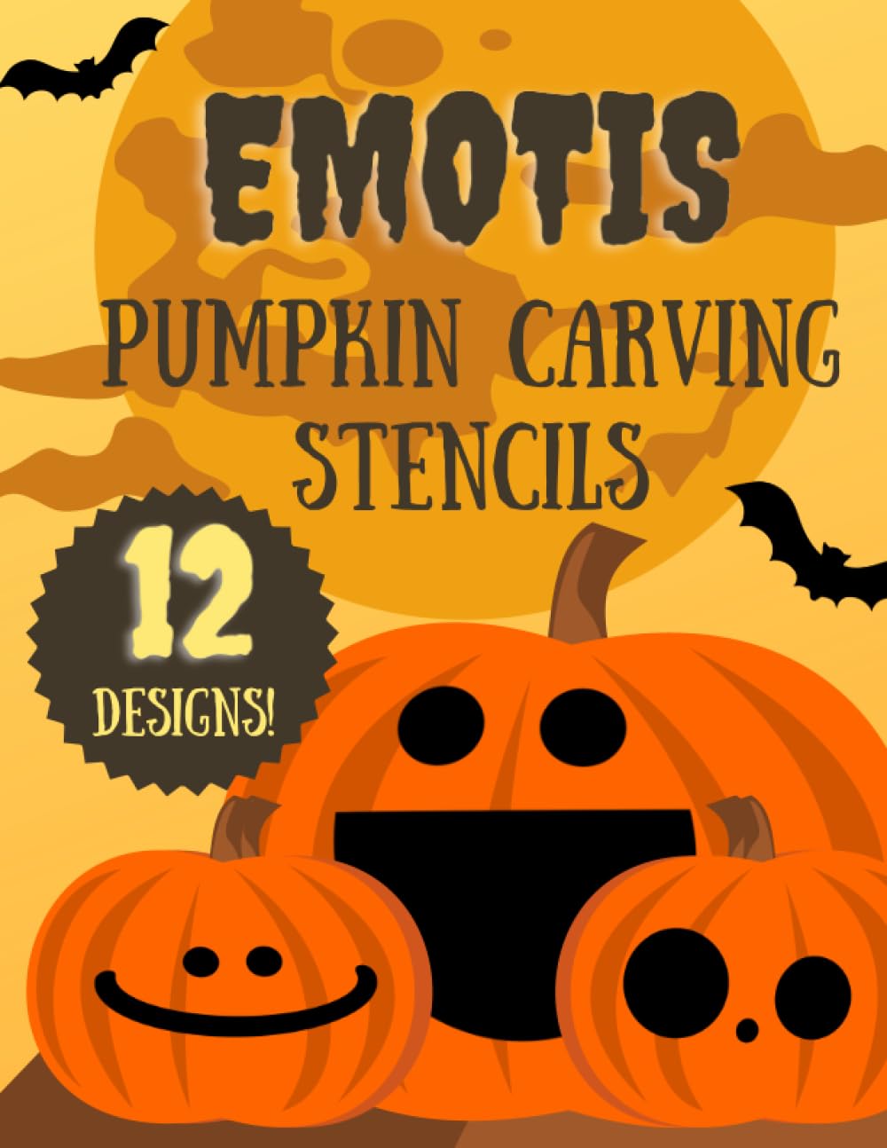 Buy Emoti Pumpkin Carving Stencils 12 Jack O'Lantern Carving Templates