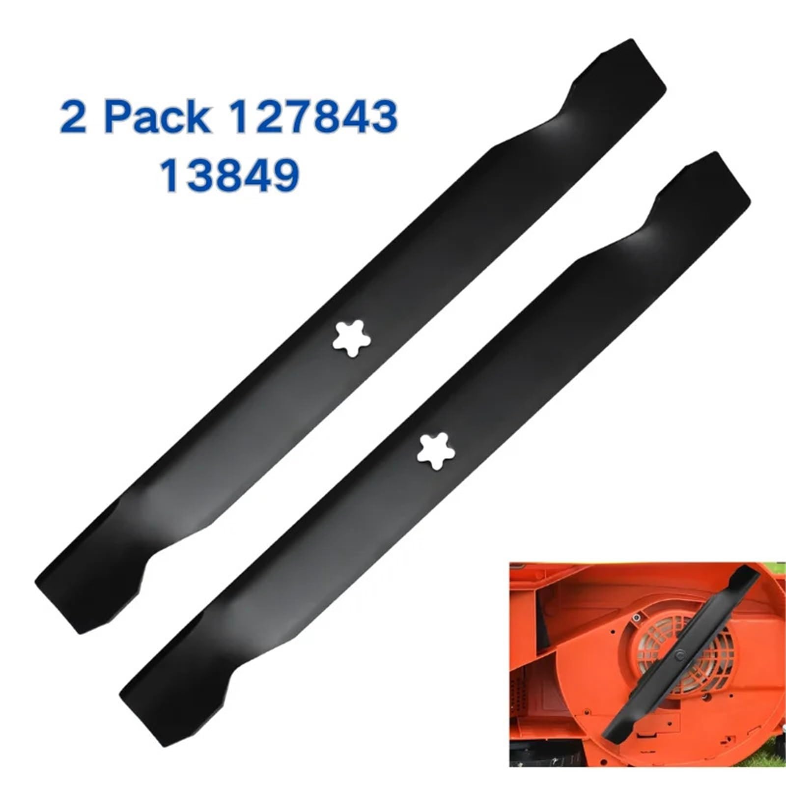 Paquete De 2 Cuchillas De Repuesto For Cortacésped De 42 Pulgadas, Compatibles con Craftsman, 127843/138498/138971/532127843/532138498/532138971 Pieza De Repuesto