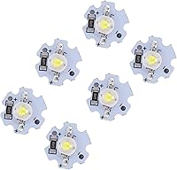 Vista 3 de POCREATION 25 chips LED AXD-1W-5V, bombilla LED de chip de 5 V, 200 lm y 1 W de alta potencia para accesorios de iluminación de bricolaje
