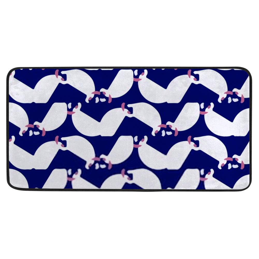 Tapis de cuisine antidérapant couleur semi-unie 100x50