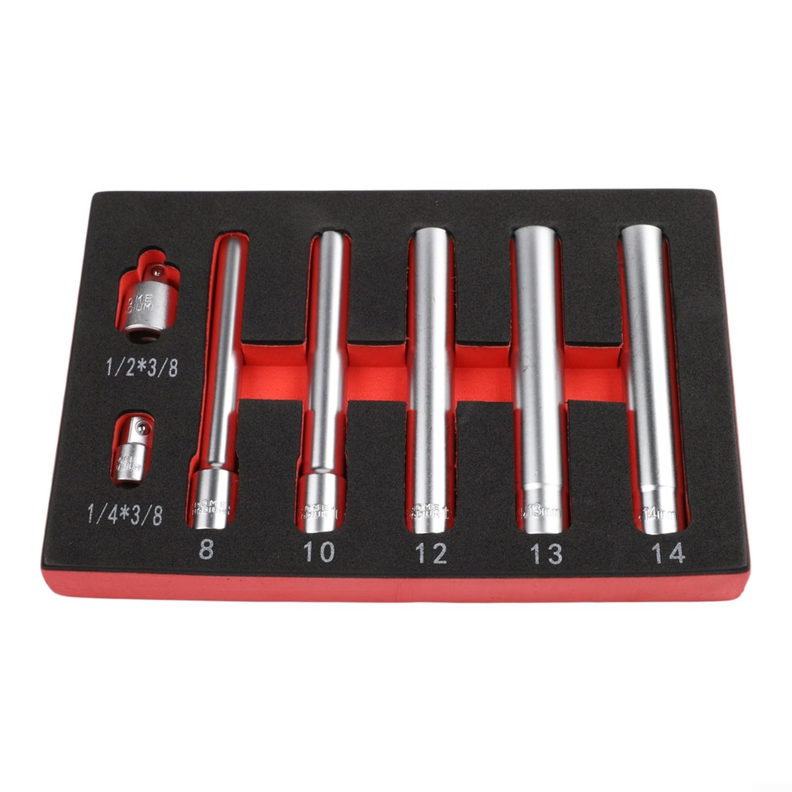 Jeu d'adaptateurs pour clé à douille 3/8" Chrom-Vanadium 120 mm (12 points)