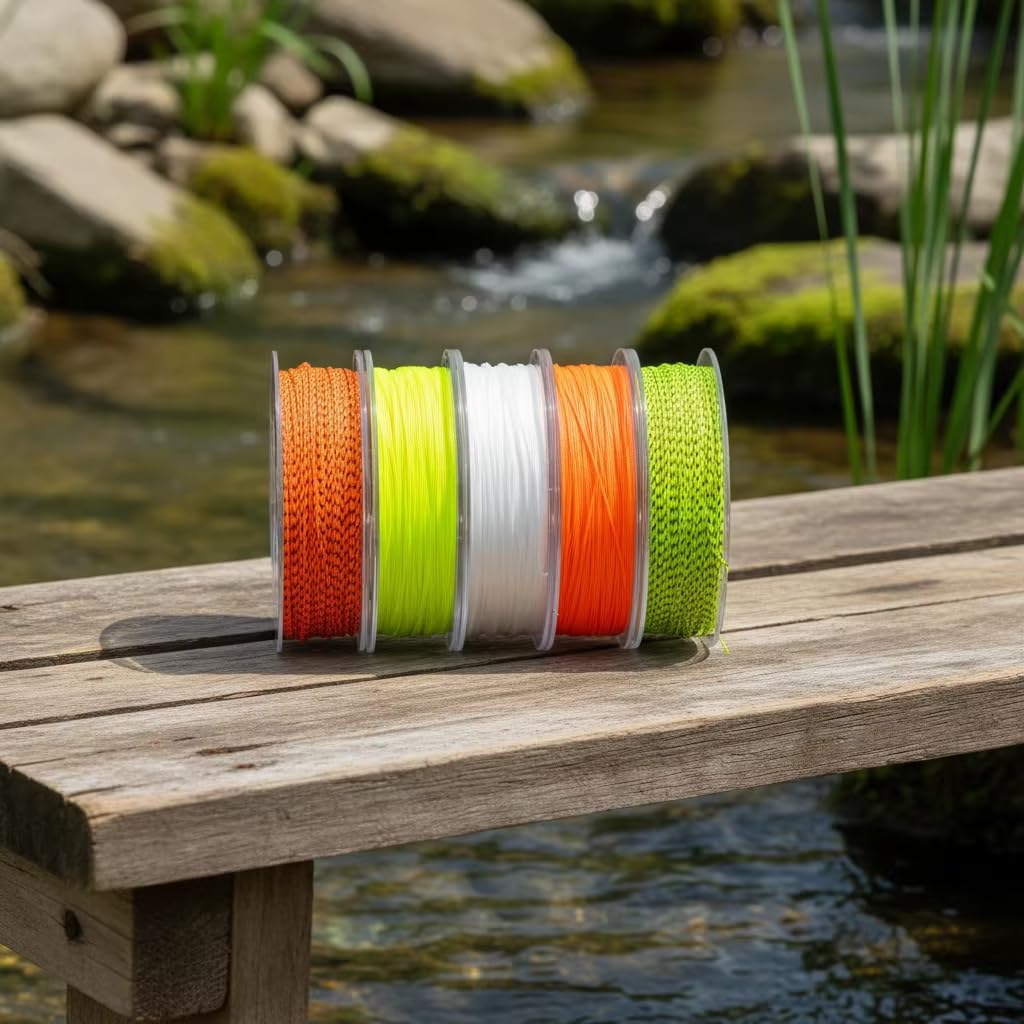 YYKBlueSky 8 Strand Dacron Fly Line Backing, 55 Yards, 20/30 LBS Optional, Abrasion Resistant & Colorfast, 5 Colors Available for Fly Fishing